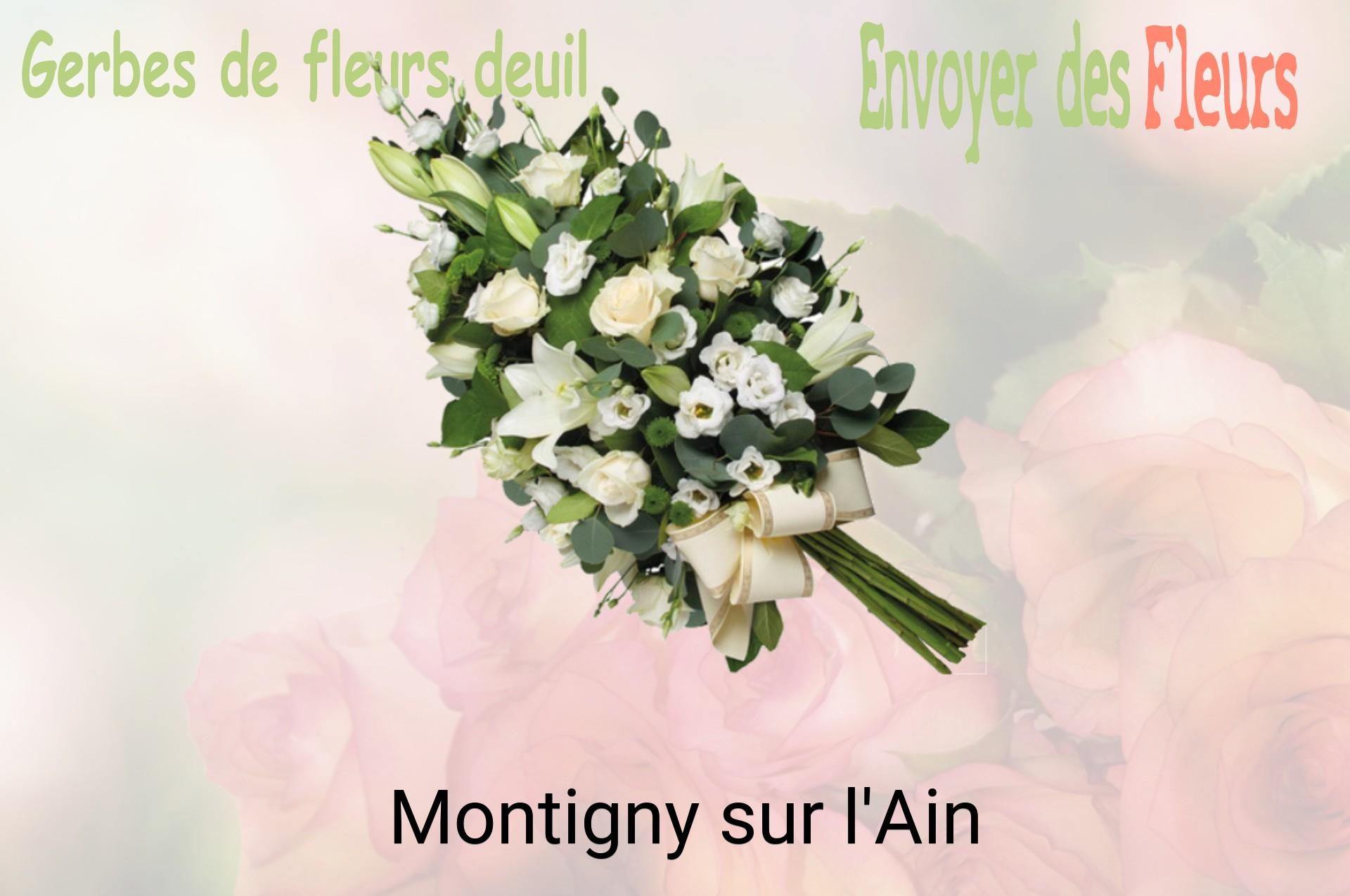 Gerbe de fleurs de deuil livrée à Montigny-sur-l'Ain